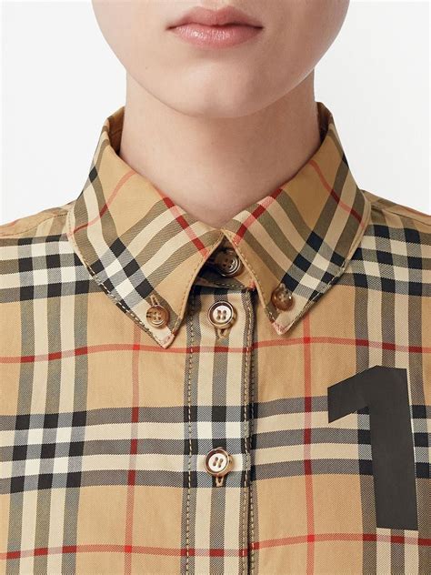 burberry vintage check t shirt|burberry button up shirt.